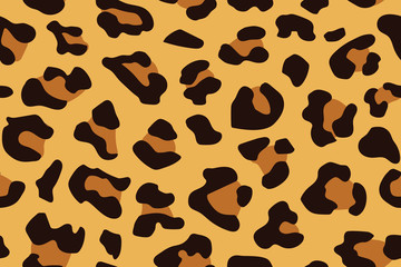 Leopard seamless pattern. Animal print. Vector background.