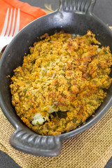 crumble de cabillaud