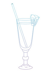 cup cocktail drink icon vector illustration design