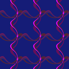Seamless pattern background with multi-colored wavy lines.