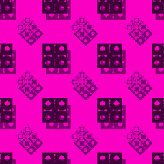 Seamless background pattern with colored varied squares.