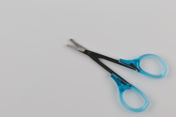 Closeup of Nose hair clipper isolated on white