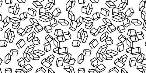 3D geometric background. Seamless pattern.Vector. 幾何学パターン