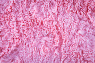 Pink artificial fur soft and worm texture