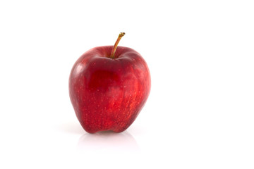 Fresh Ripe red apple isolated on a white