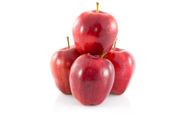 Fresh Ripe red apple isolated on a white background