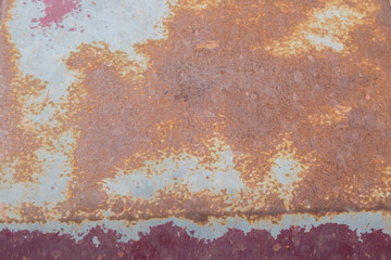 Rust on the hood of the car