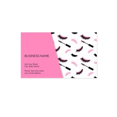 Fototapeta na wymiar Makeup art business card vector template