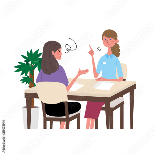 英会話 外国人と話す女性 イラスト Wall Mural Wallpaper Murals マツ 英会話 外国人と話す女性 イラスト Wall Mural Wallpaper Murals マツ