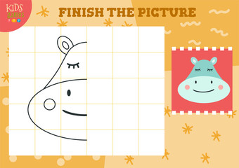 Copy picture vector illustration. Complete and coloring game © kora_ra_123