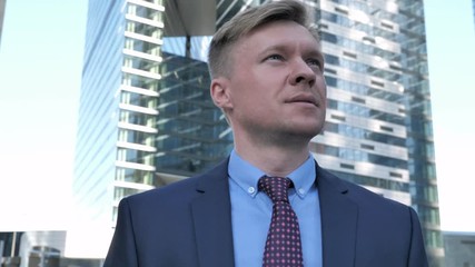 Walking Businessman Going to Office