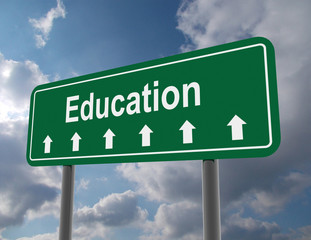 webinar road siign . 3d rendered illustration