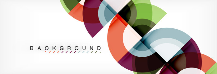 Vector circular geometric abstract background