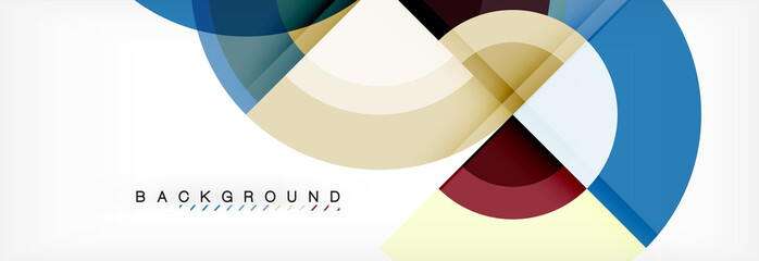 Vector circular geometric abstract background