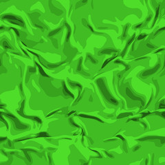 Silk cloth seamless green background. Vector illustration