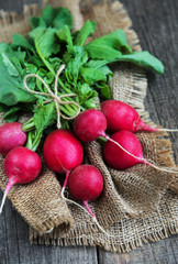 Fresh purple radish