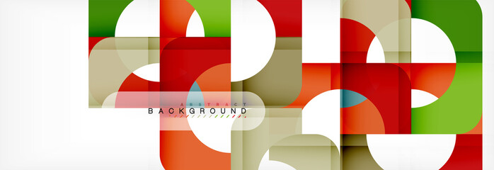 Color square shapes, geometric modern abstract background