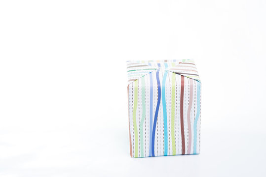 Colorful gift party box ornament