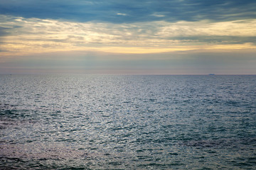 Mediterranean sea in morning next to Calella, Spain.