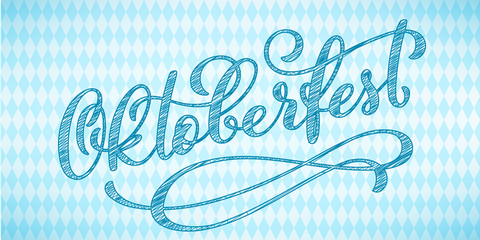 Happy Oktoberfest poster. Beer festival decoration badge icon.