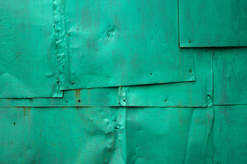 Metal green wall
