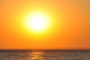 Beautiful sunset on the sea