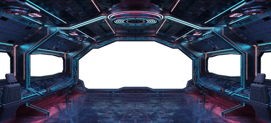 Grunge Spaceship interior background 3D rendering © sdecoret