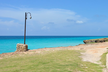 the promenade on the shores of the turquoise Atlantic ocean