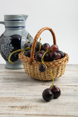grapes in the basket