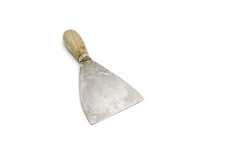 Scraper of house renovation tools on white background