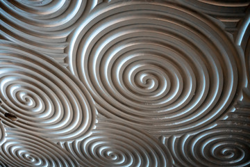 Grey spiral abstract surface for modern interior wall