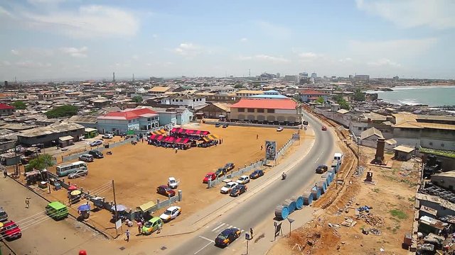 African town, Accra Ghana, May 2015