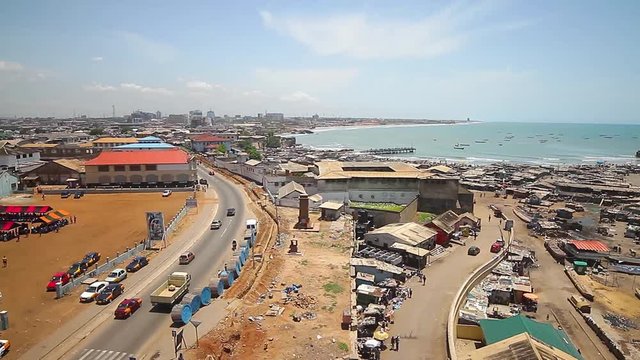 African town, Accra Ghana, May 2015