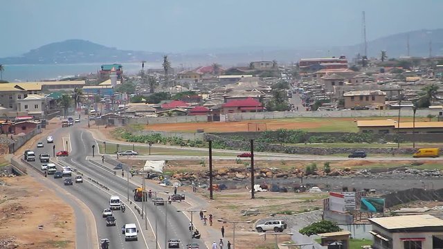 African town, Accra Ghana, May 2015