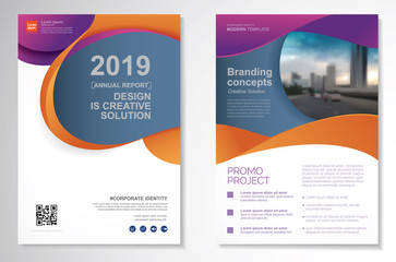 Template vector design for Brochure, Annual Report, Magazine, Poster, Corporate Presentation, Portfolio, Flyer, infographic, layout modern with colorful size A4, Front and back, Easy to use and edit.