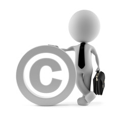Copyright Symbol mit Anwalt