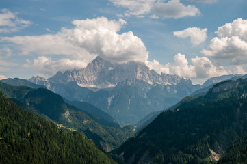 Impression of the Rugged Alpine Mountains in the Italian Dolomites on a beatiful Summer's Afternoon.