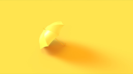 Yellow  Umbrella 3d illustration