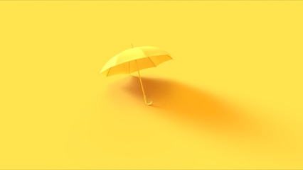 Yellow Umbrella 3d illustration