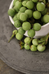 fresh Pea Aubegine bunch