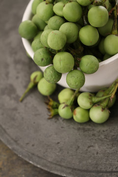 fresh Pea Aubegine bunch