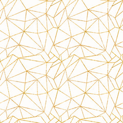 Gouden geometrische textuurachtergrond, Vectorillustratie naadloos patroon