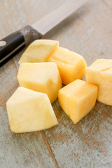 preparing fresh mango