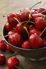 fresh red cherries