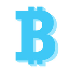 Bitcoin symbol hand drawn 3d look vector illustration, finance, economical, crisis, currency, digital currency crisis, digital money concepts