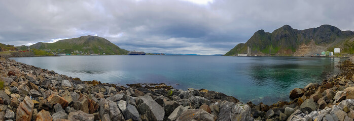 Fototapeta na wymiar Landscape panorama from Norway