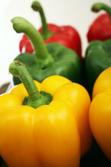 preparing fresh peppers