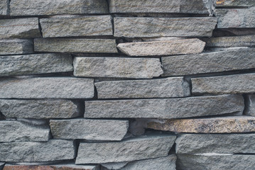 Grey brick vintage wall background. Old wall texture.