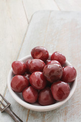 tinned red cherries