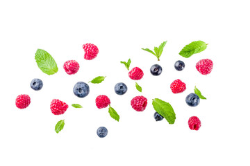 Creative layout with fresh berries